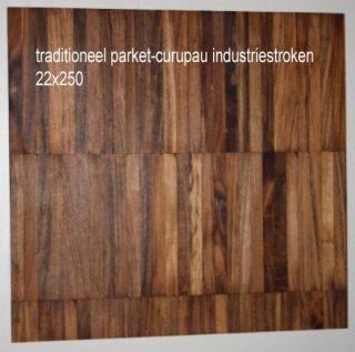 Traditioneel parket curupau industriestroken 22x250